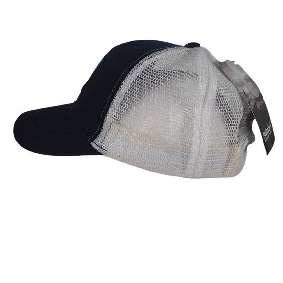 Avalanche Mountain Outdoor Trucker Style Snapback Hat Navy / White OS - Picture 2 of 7